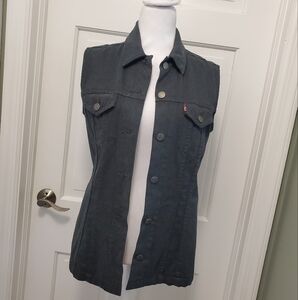 NWT Levi's Red Label Charcoal Gray Women's Vest Size Medium, Casual